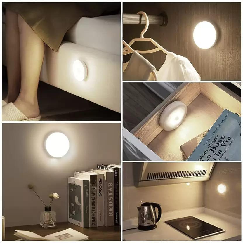 Motion Sensor LED Night Light – USB Rechargeable, Wireless & Self-Adhesive for Home