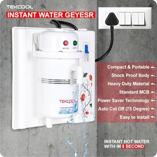 Instant Electric Water Geyser(Random Colours Available)