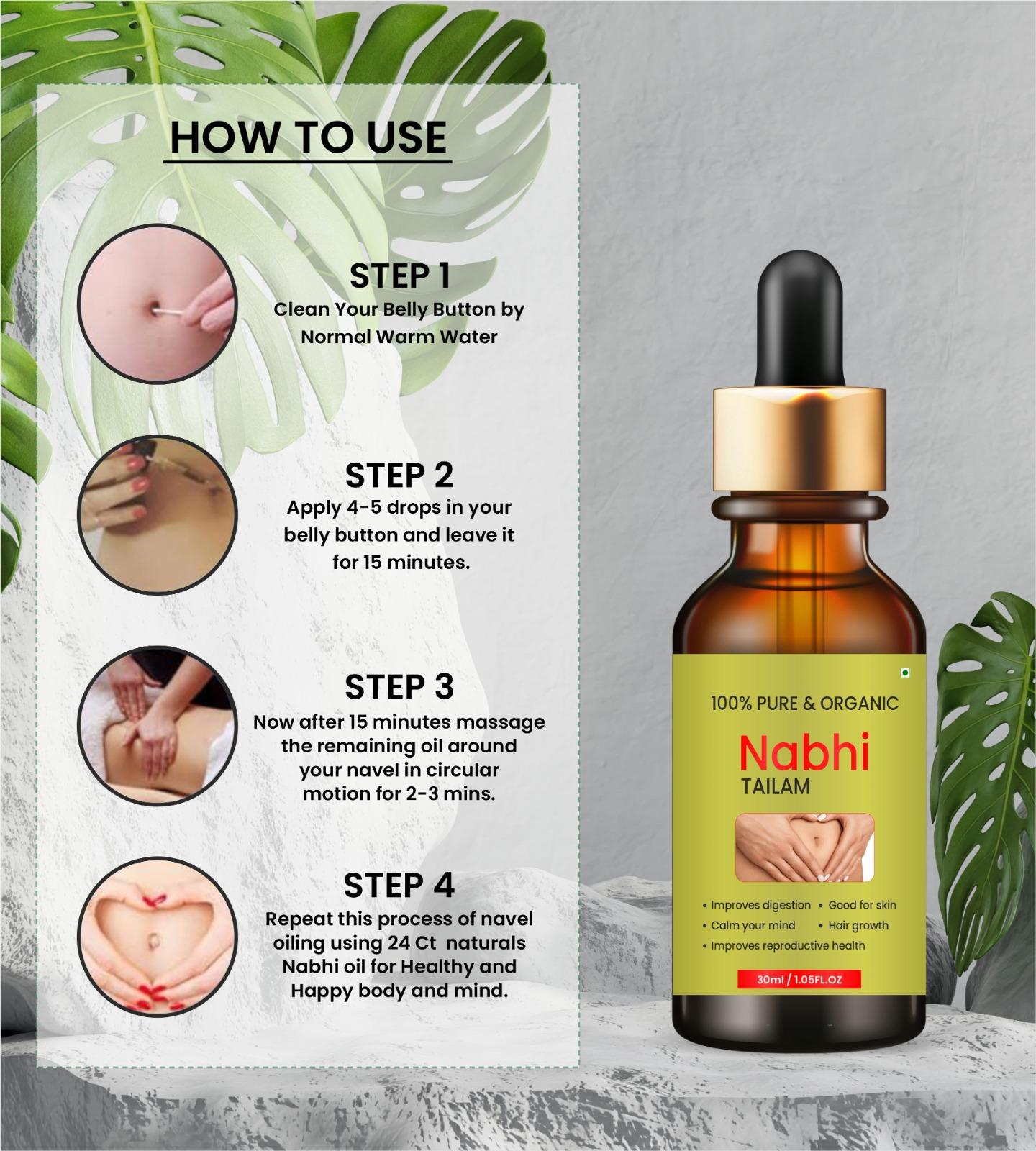 Nabhi Touch Ayurvedic Relief Oil For Belly Pack of 2