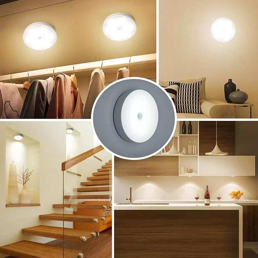 Motion Sensor LED Night Light – USB Rechargeable, Wireless & Self-Adhesive for Home