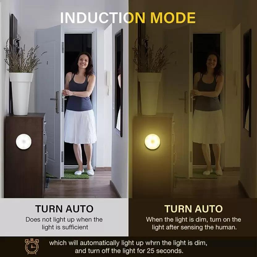 Motion Sensor LED Night Light – USB Rechargeable, Wireless & Self-Adhesive for Home