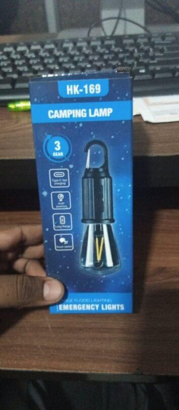 Decorative Hanging Bulb Tent Lamp with 3 Lighting Modes – Portable Camping Light (Pack of 1)