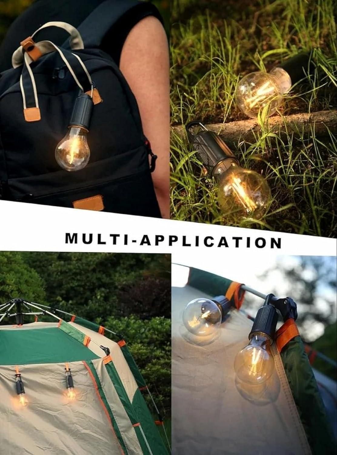 Decorative Hanging Bulb Tent Lamp with 3 Lighting Modes – Portable Camping Light (Pack of 1)