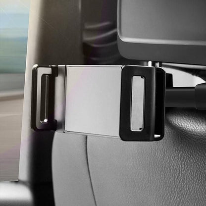 360° Rotating Car Headrest Mount Holder for Tablets & Mobile Phones (4.7"–12.9") – Anti-Slip & Shockproof Clamp