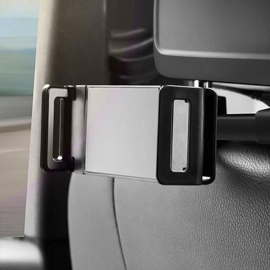 360° Rotating Car Headrest Mount Holder for Tablets & Mobile Phones (4.7"–12.9") – Anti-Slip & Shockproof Clamp