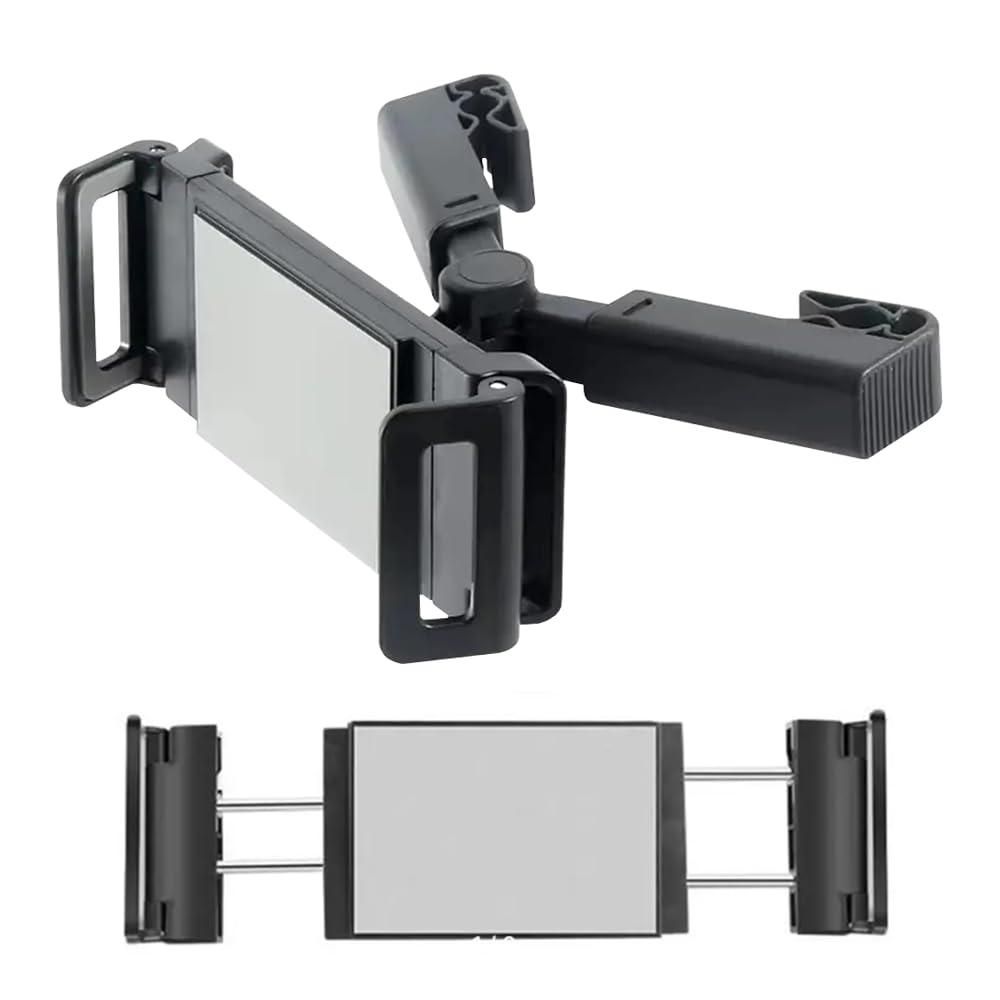 360° Rotating Car Headrest Mount Holder for Tablets & Mobile Phones (4.7"–12.9") – Anti-Slip & Shockproof Clamp