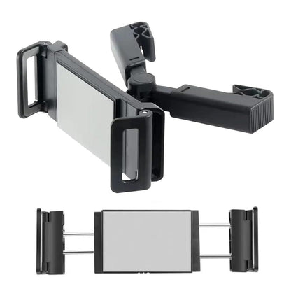 360° Rotating Car Headrest Mount Holder for Tablets & Mobile Phones (4.7"–12.9") – Anti-Slip & Shockproof Clamp