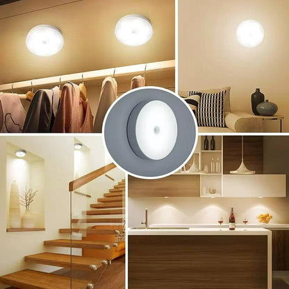Motion Sensor LED Night Light – USB Rechargeable, Wireless & Self-Adhesive for Home