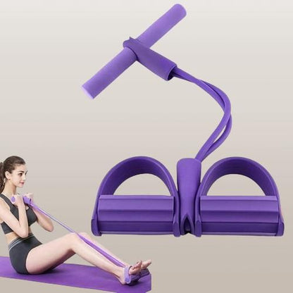 4-in-1 Tummy Trimmer Resistance Band Pedal Puller for Home Workout