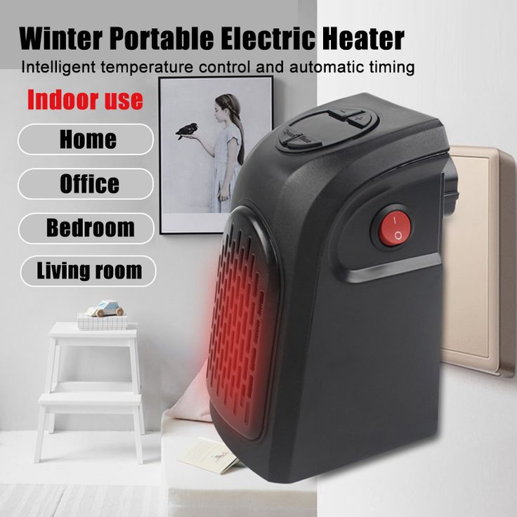 RADHEY Small Electric Handy Room Heater Compact Plug-in, The Wall Outlet Space Heater 400Watts, Handy Air Warmer