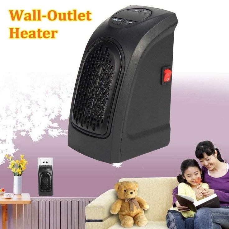 RADHEY Small Electric Handy Room Heater Compact Plug-in, The Wall Outlet Space Heater 400Watts, Handy Air Warmer